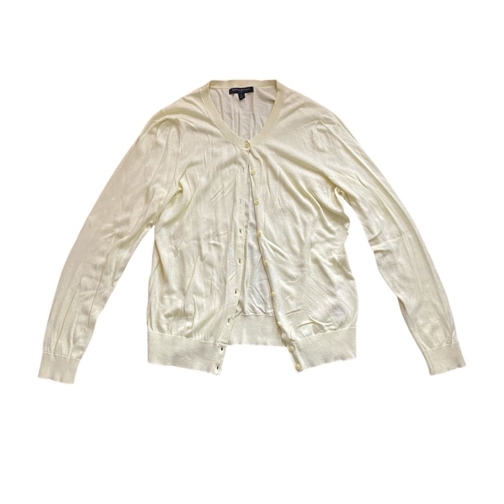 Banana Republic Pastel Yellow Button Down Cardigan Sweater